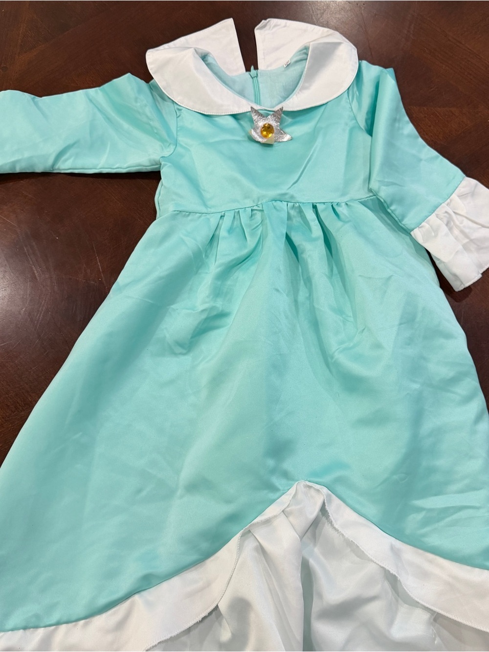 Princess Cosplay Costume for Girls, Kids Peach Daisy Fancy Outfits, Sz 120 (7-8)